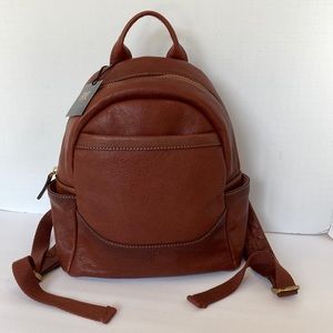 FRYE Front Slit Backpack in Cognac New With Tags